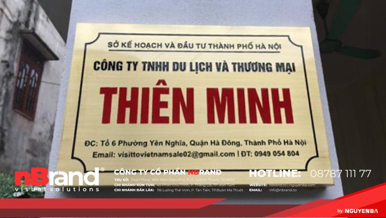 Bảng hiệu công ty làm bằng đồng 5