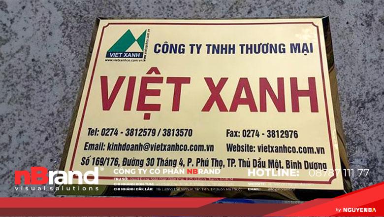 Bảng hiệu công ty làm bằng đồng 7