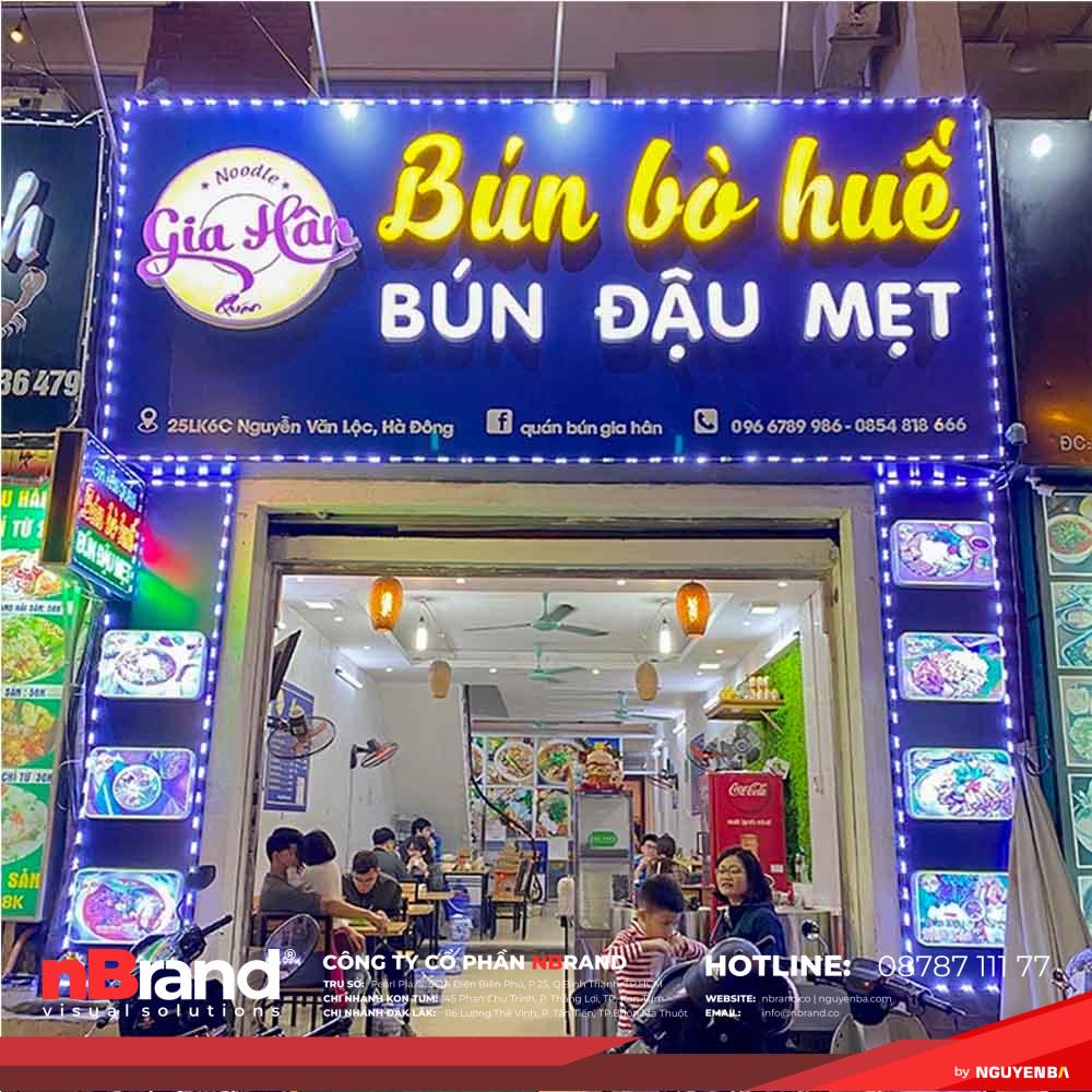 Mẫu Bảng Hiệu Bún Bò Huế, Bún Đậu, Bún Thịt Nướng Đẹp