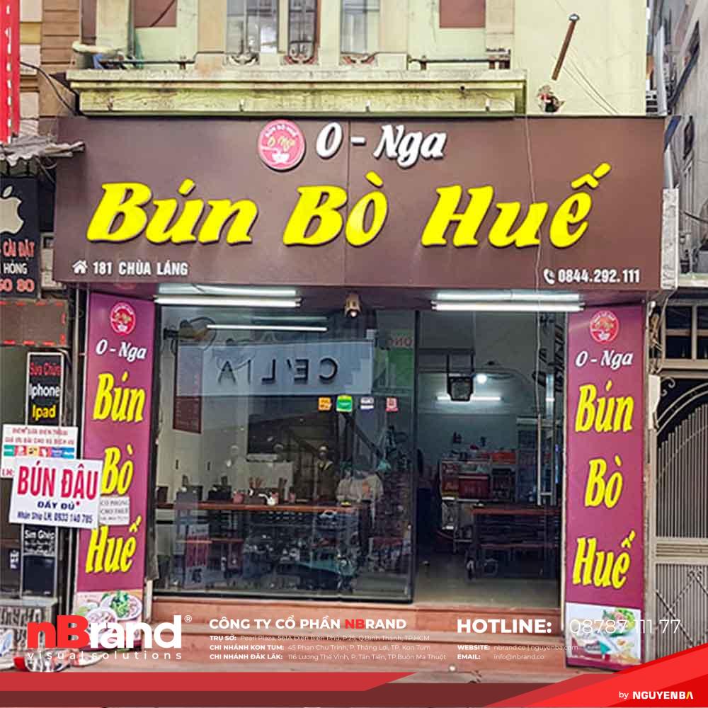 Mẫu Bảng Hiệu Bún Bò Huế, Bún Đậu, Bún Thịt Nướng Đẹp