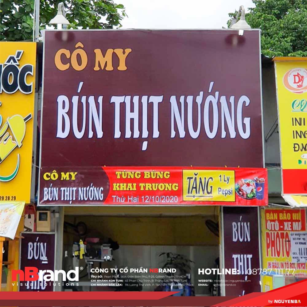 Mẫu Bảng Hiệu Bún Bò Huế, Bún Đậu, Bún Thịt Nướng Đẹp