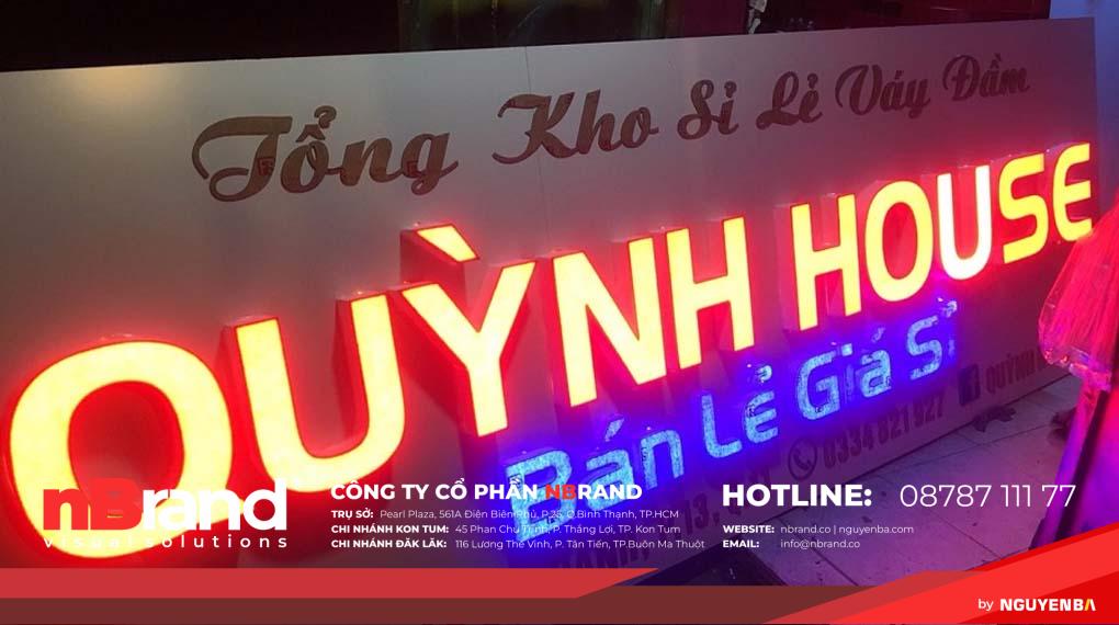 Bảng hiệu chữ nổi đèn led 3