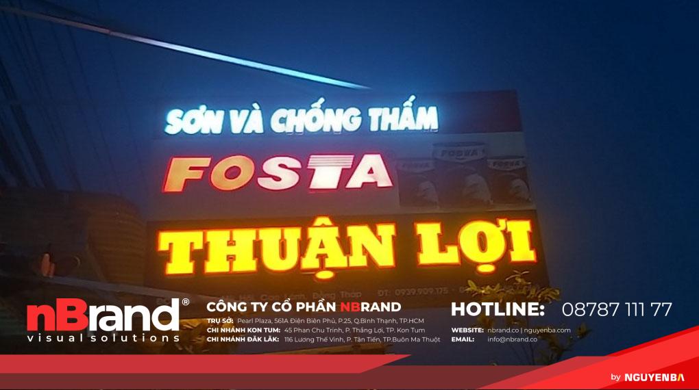 Bảng hiệu chữ nổi đèn led 7