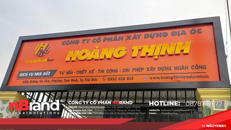 Bảng hiệu công ty xây dựng đẹp 1