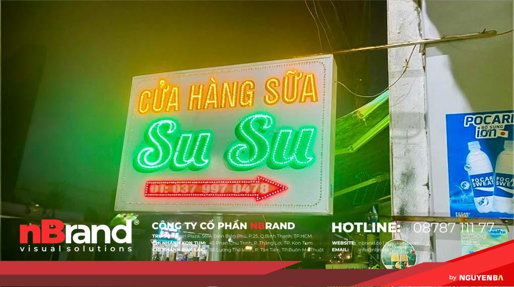 Bảng Hiệu Cửa Hàng Sữa Thêm