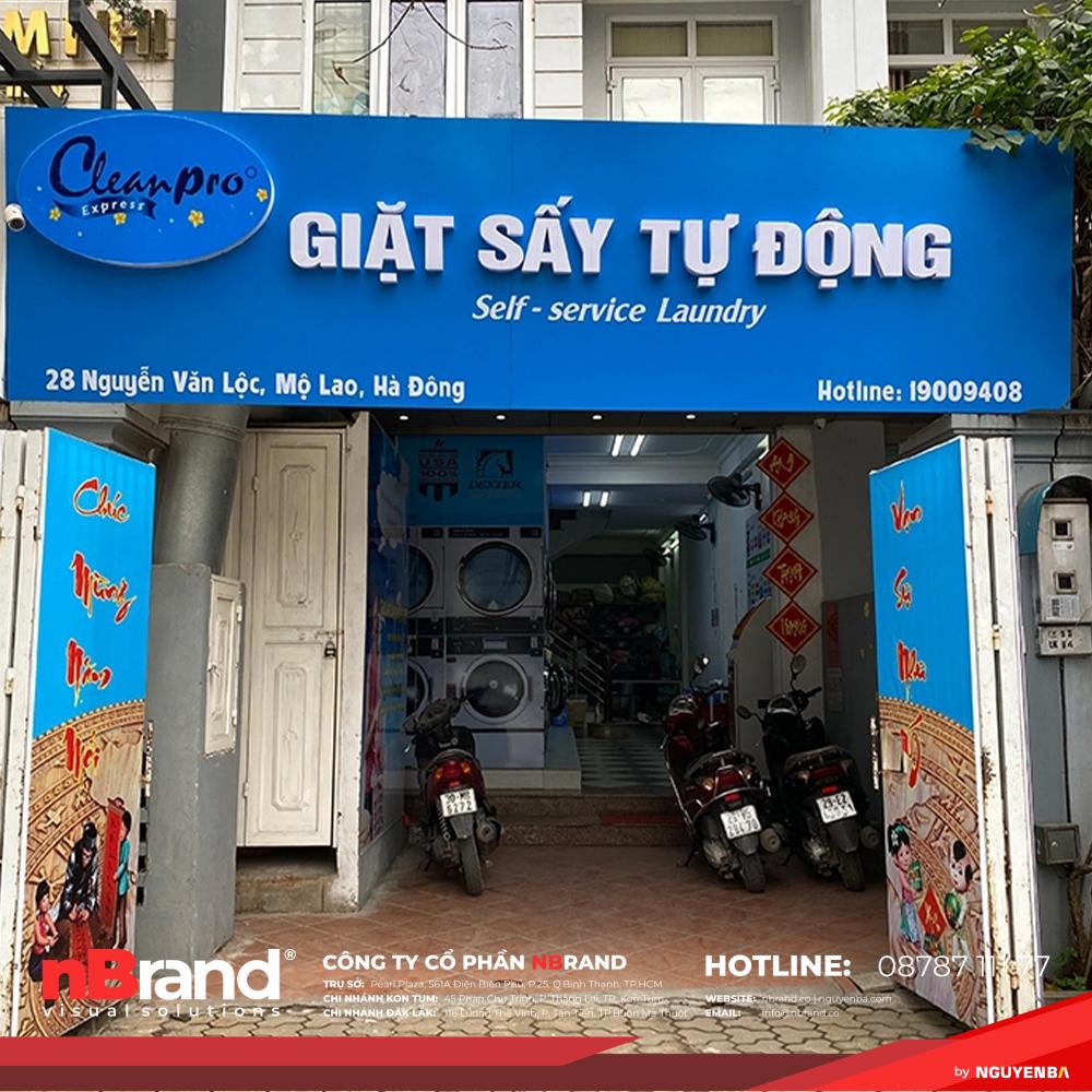 Mẫu Bảng Hiệu Giặt Sấy Đẹp