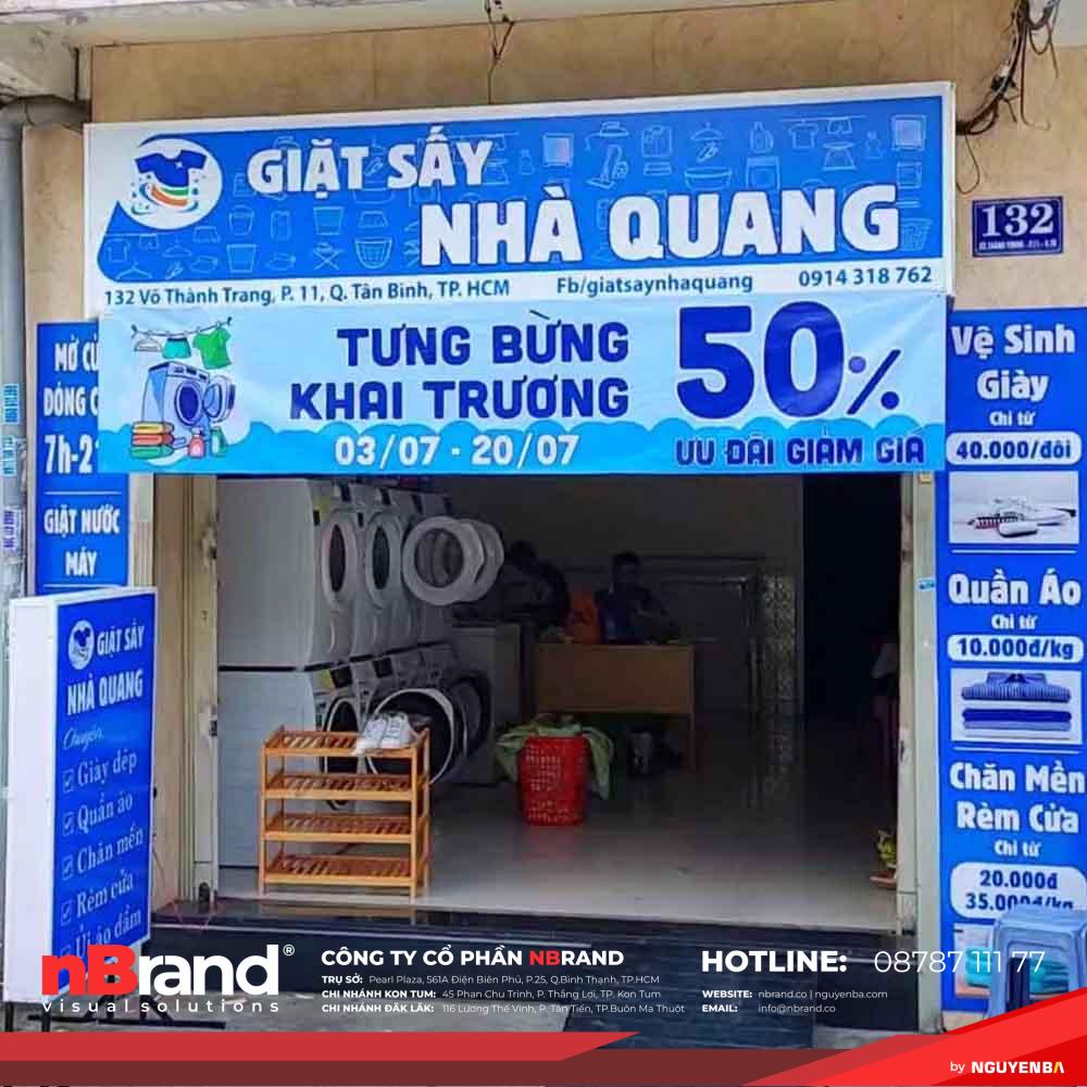 Mẫu Bảng Hiệu Giặt Sấy Đẹp