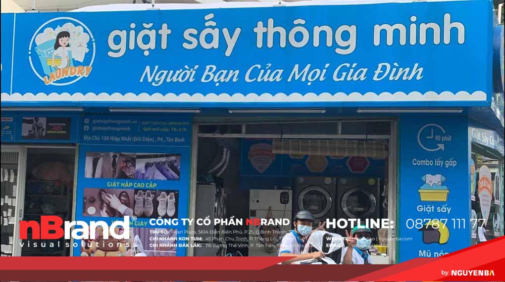 bảng hiệu giặt sấy bằng bạt