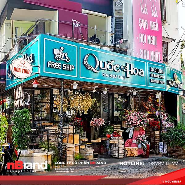 Bảng Hiệu Shop Hoa Tươi Đẹp - Thiết Kế Đẹp Mê Mẫn