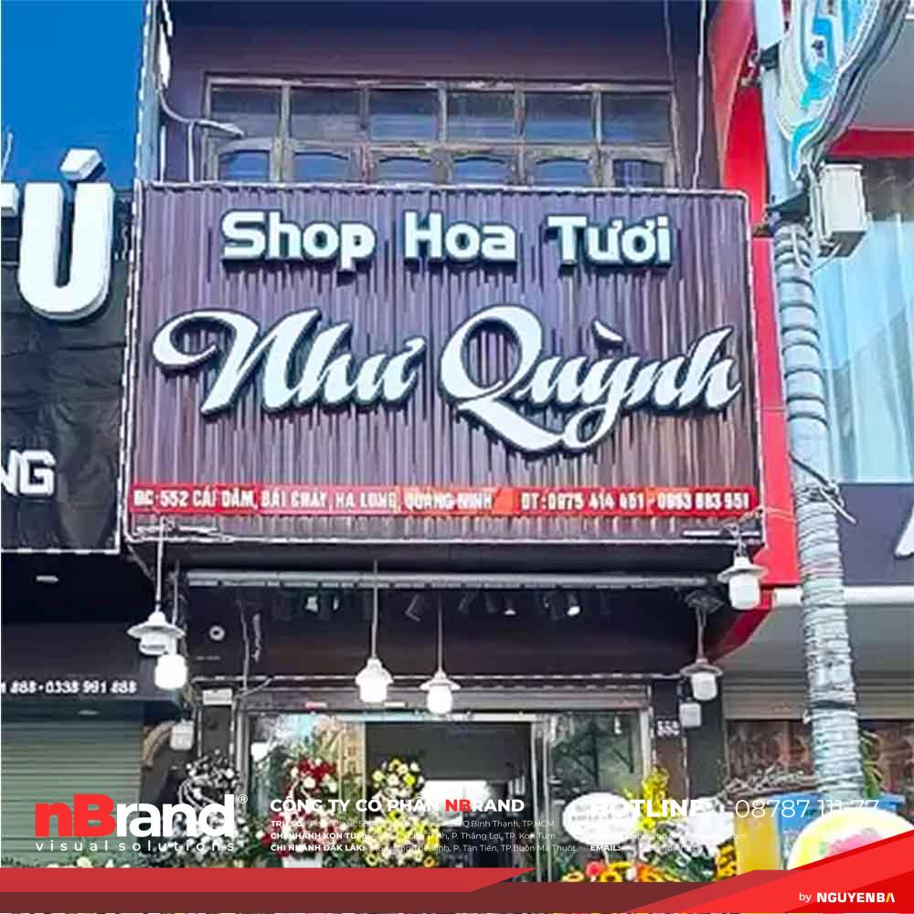 Bảng Hiệu Shop Hoa Tươi Đẹp - Thiết Kế Đẹp Mê Mẫn