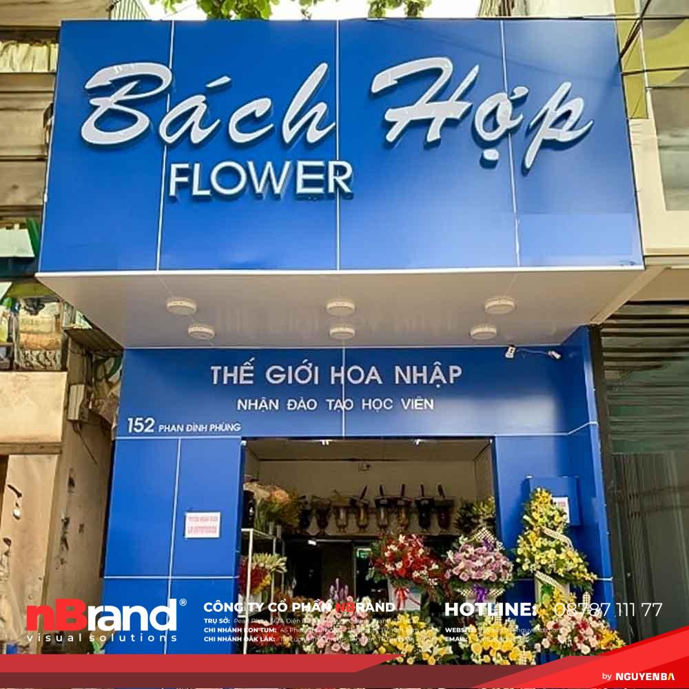 Bảng Hiệu Shop Hoa Tươi Đẹp - Thiết Kế Đẹp Mê Mẫn