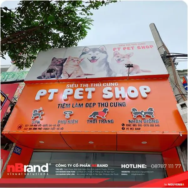 bang-hieu-pet-shop-thu-cung Top 45+ Mẫu Bảng Hiệu Pet Shop Thú Cưng Độc Đáo Dễ Thương