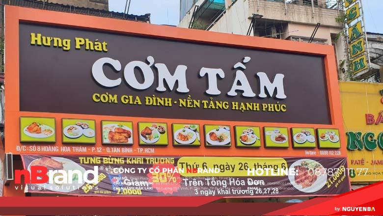 Bảng hiệu quán cơm đẹp 1