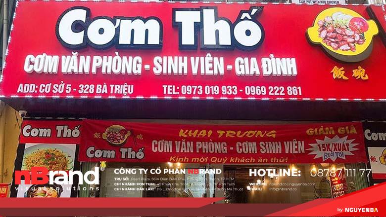 Bảng hiệu quán cơm đẹp 2