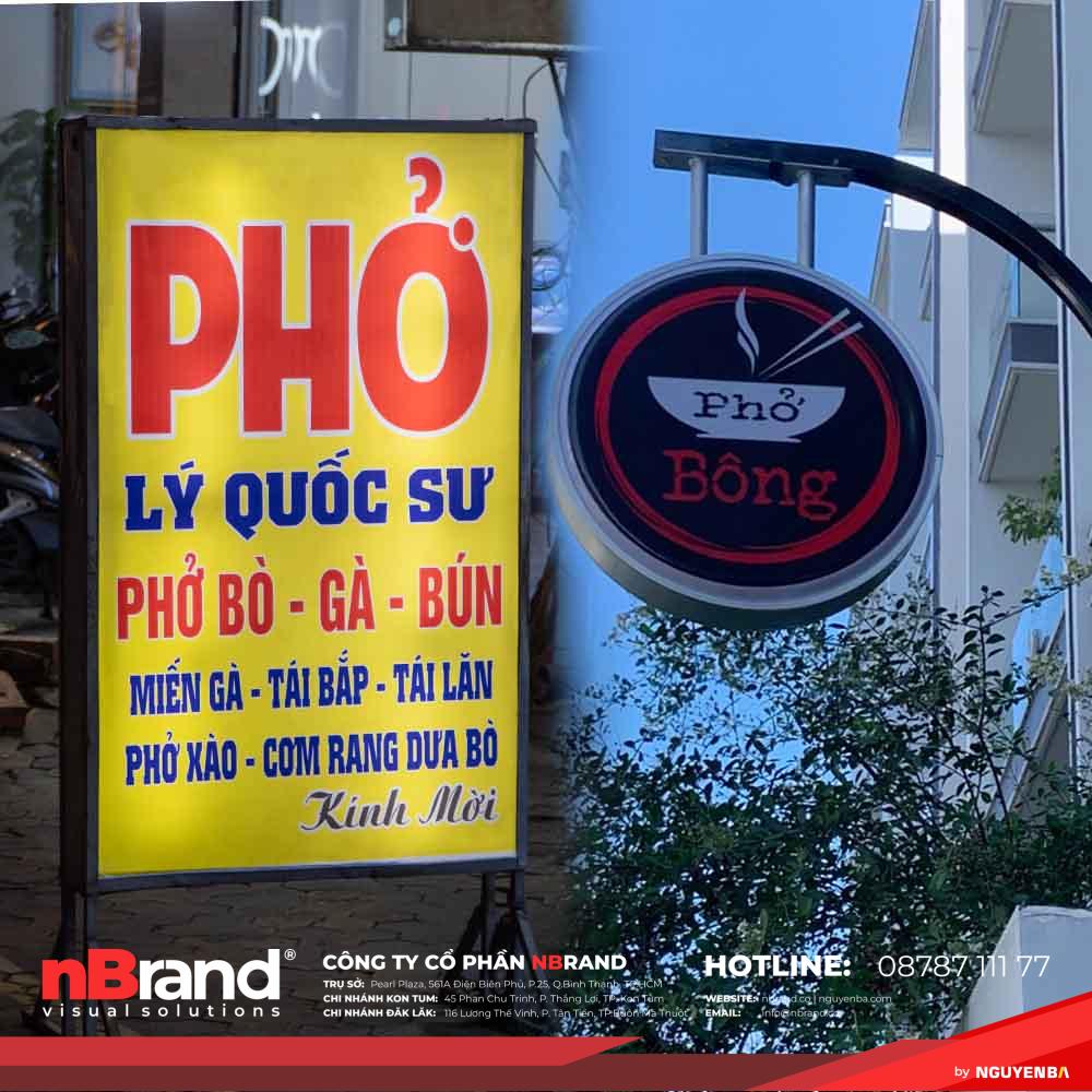 Mẫu Bảng Hiệu Quán Phở Đẹp