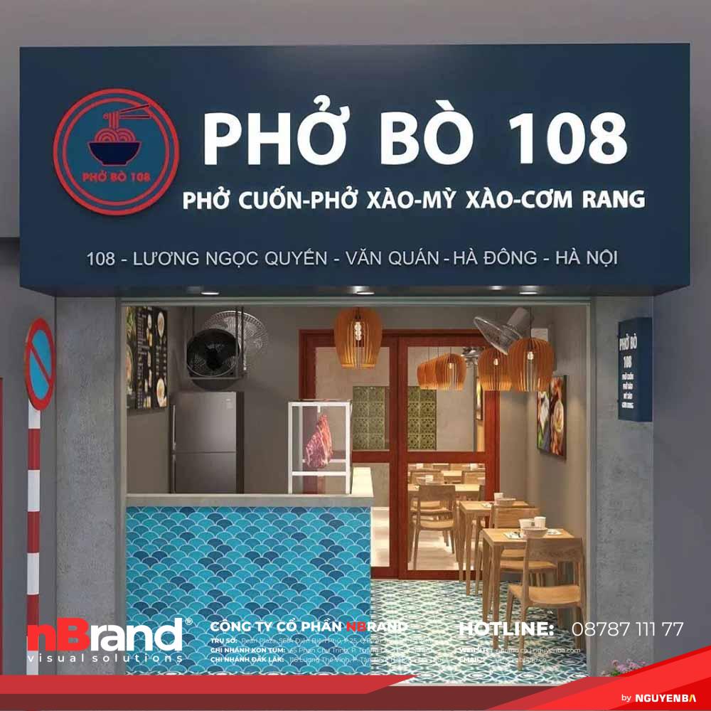 Mẫu Bảng Hiệu Quán Phở Đẹp