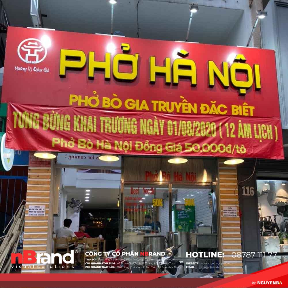 Mẫu Bảng Hiệu Quán Phở Đẹp