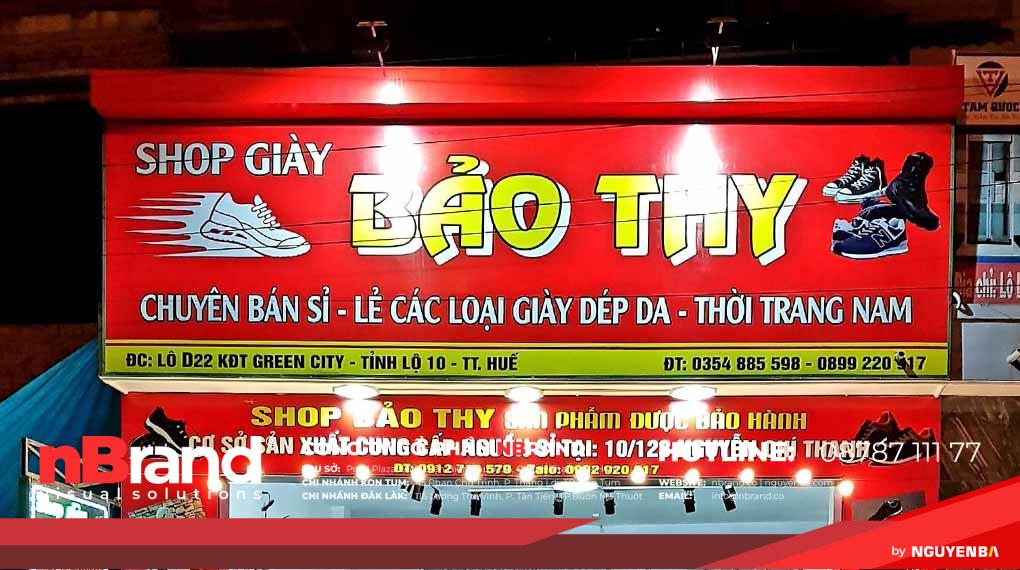 Bảng hiệu shop giày dép 12