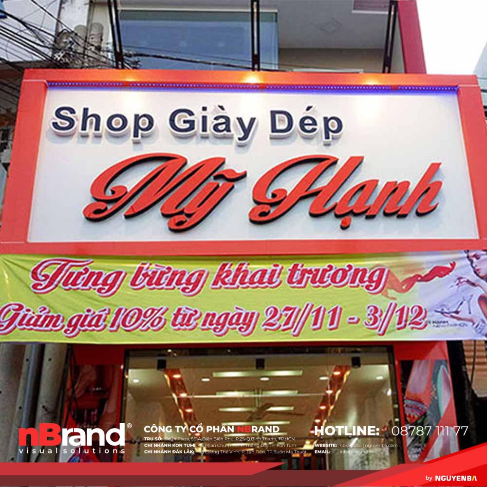 Mẫu Bảng Hiệu Shop Giày Dép