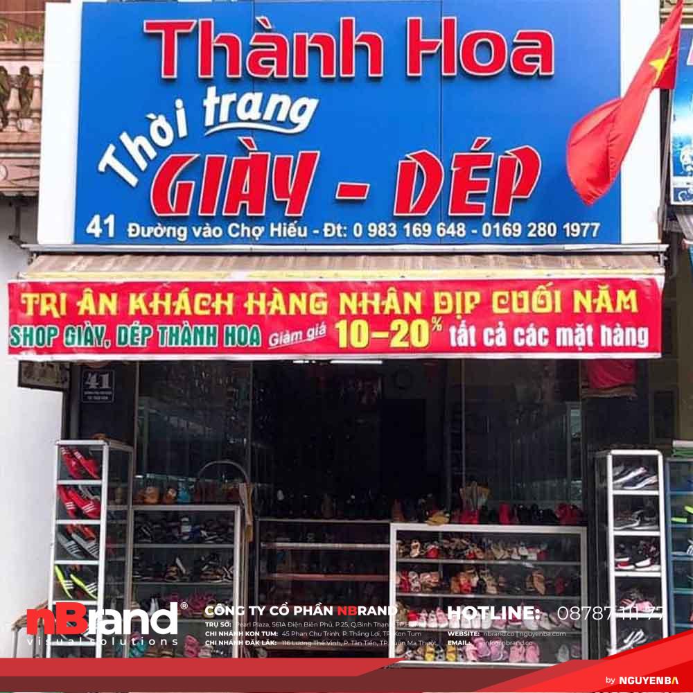 Mẫu Bảng Hiệu Shop Giày Dép