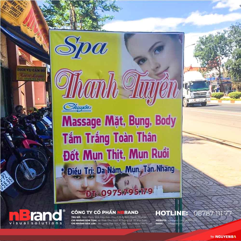 Bảng Hiệu Spa Đứng - Mẫu Mới