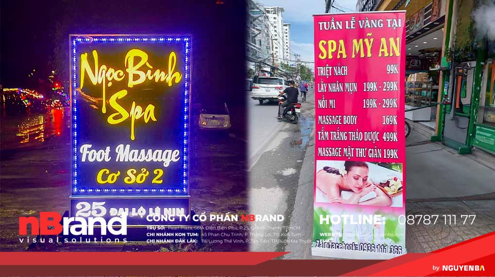 Bảng Hiệu Spa Đứng - Mẫu Mới 7