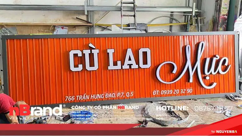 Bảng hiệu tôn sóng đẹp 10
