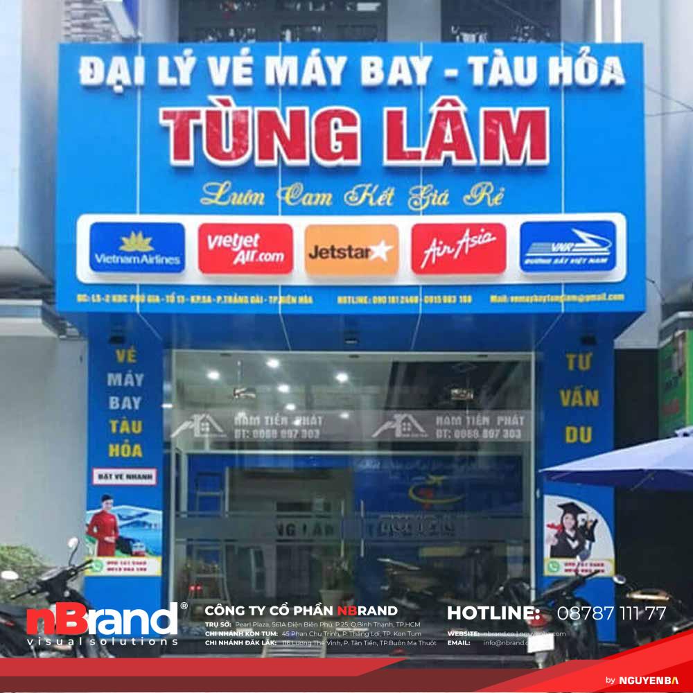 Mẫu Bảng Hiệu Đại Lý Vé Máy Bay