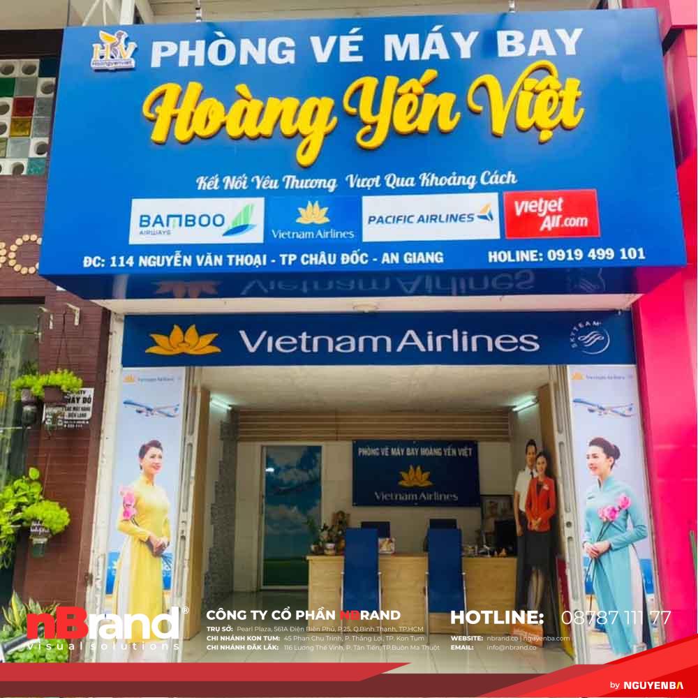 Mẫu Bảng Hiệu Đại Lý Vé Máy Bay