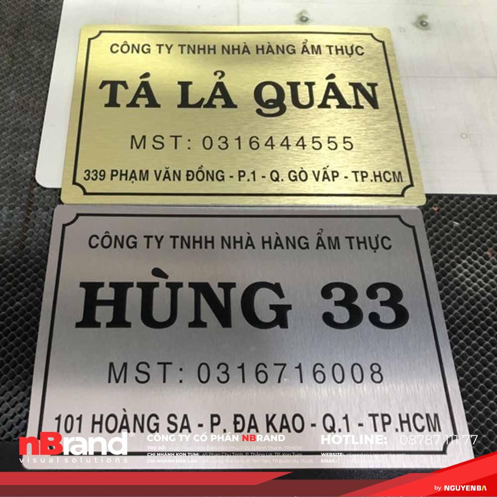 Biển Công Ty Alu, Biển Alu Nhôm Xước Đẹp Chuyên Nghiệp