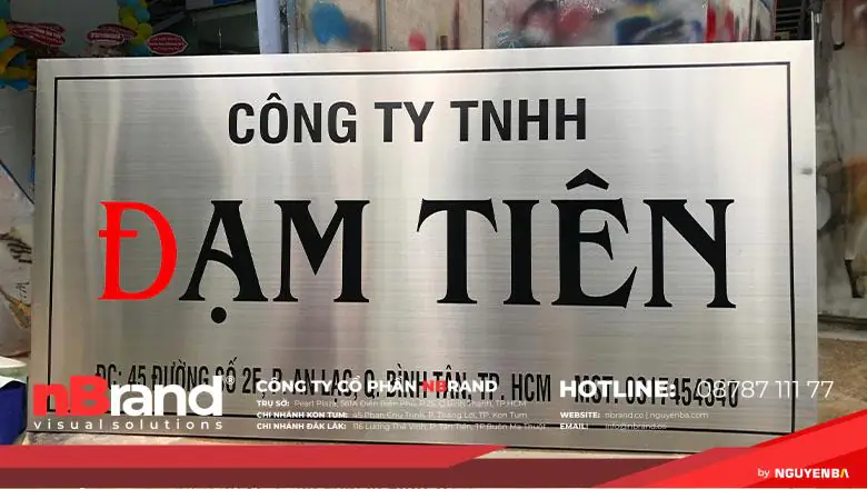 Bảng Tên Công Ty INOX - 90+ Mẫu Đẹp Sang Trọng Nổi Bật Làm Ngay tại Kon Tum 14 bảng hiệu công ty inox đẹp 1