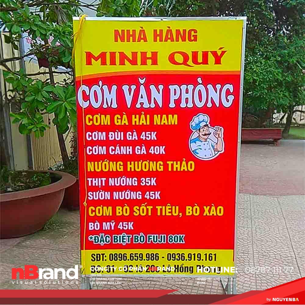 Bảng Hiệu Nhà Hàng Đẹp Xuất Sắc (chất liệu alu hoặc bạt)