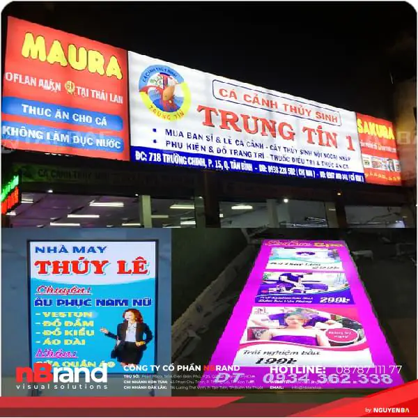 Xưởng quảng cáo Kon Tum 16 Top 32 Biển Hiệu Hộp Đèn Bạt Hiflex Hút Mắt Giá Rẻ