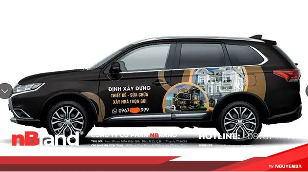 Dán decal quảng cáo trên xe ô tô 11 Dán decal quảng cáo trên xe ô tô dia chi dan decal quang cao xe ban tai
