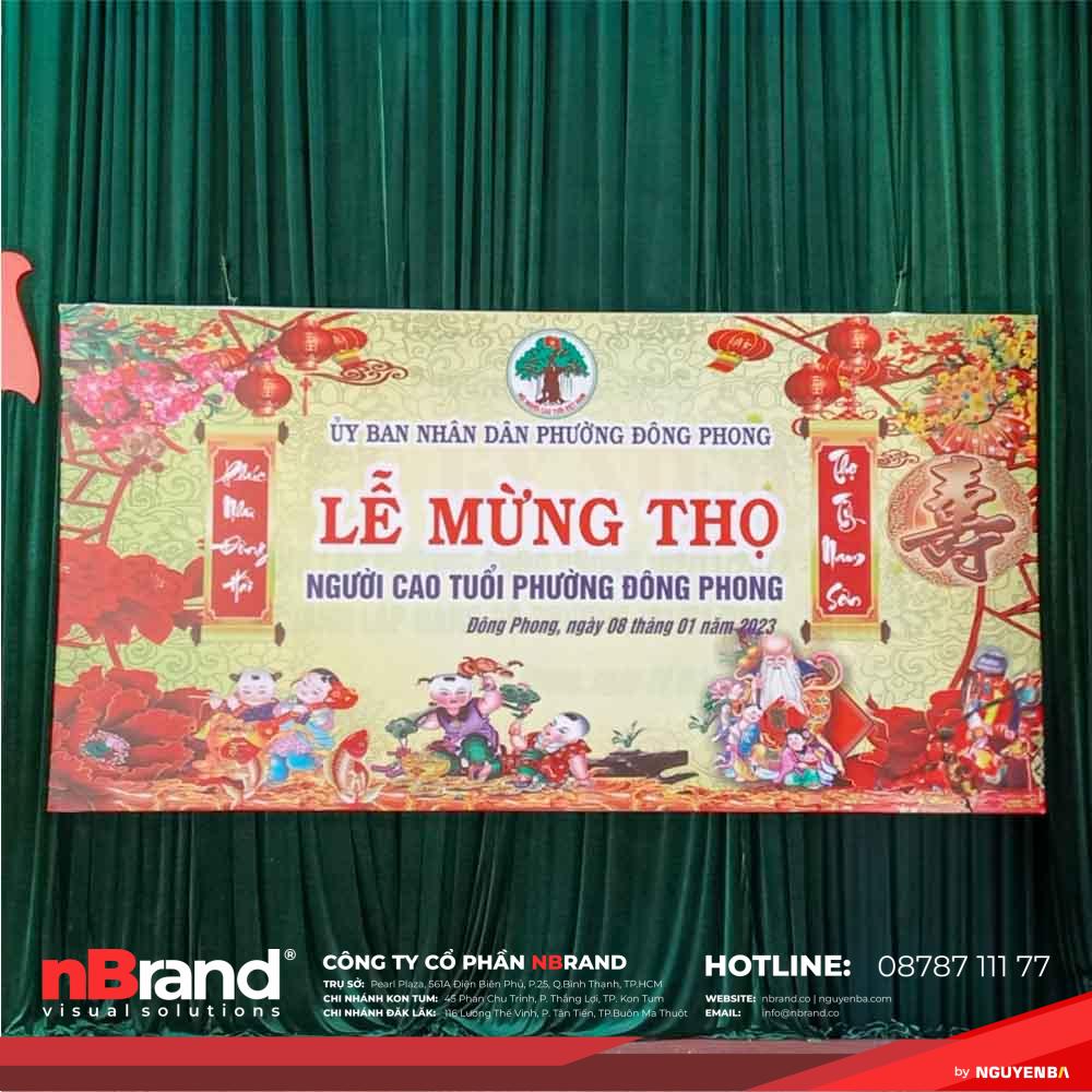 iN Phông Bạt Mừng Thọ - Bạt Tất Niên - Bạt Năm Mới