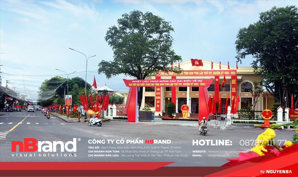 In maket Đại hội Đảng tại Kon Tum - Giải pháp trang trí sự kiện chất lượng in maket dai hoi dang kon tum 5