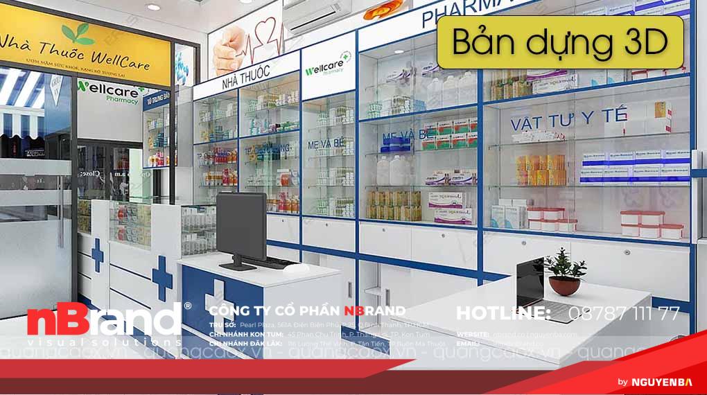 Thiết Kế Thi Công Nhà thuốc tại Kon Tum 17 thiết kế thi công nhà thuốc 1