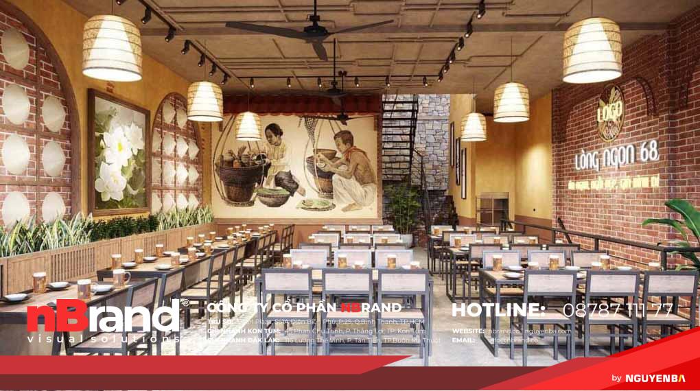 Thiết Kế Thi Công Nội Thất Nhà Hàng tại Kon Tum 13 Thiết kế thi công quán ăn 3