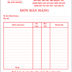 Hoá đơn bán lẻ hoa don