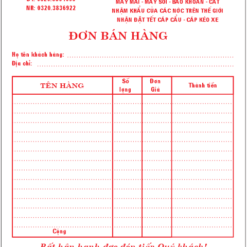 Hoá đơn bán lẻ 16 Hoá đơn bán lẻ hoa don