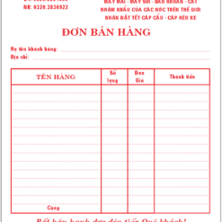 Hoá đơn bán lẻ 16 Hoá đơn bán lẻ hoa don