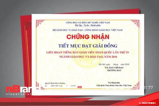 Chứng chỉ - Certificate in giay khen chung chi 03