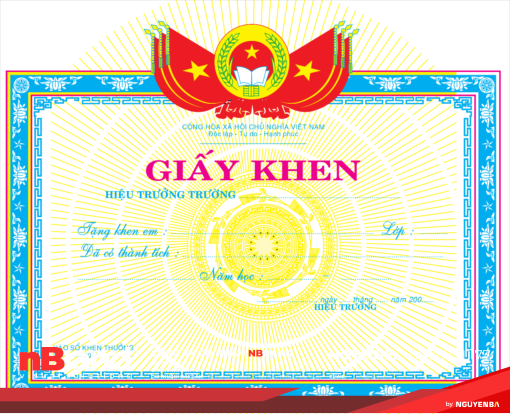 Giấy khen đẹp mau giay khen thanh tich hoc sinh 091430614