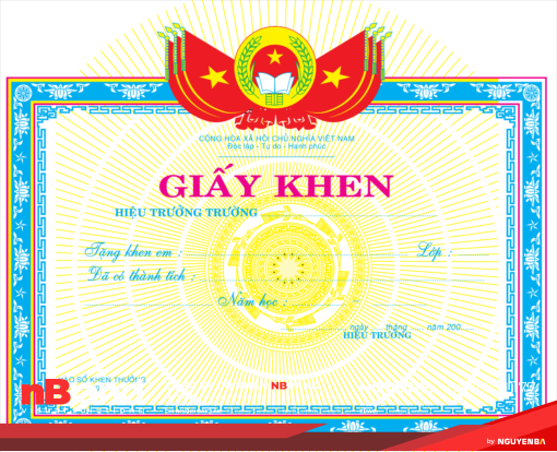 Bằng khen mau giay khen thanh tich hoc sinh 091430614